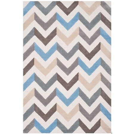 Safavieh Cambridge Hand Tufted Runner Rug- IVORY - GREY- 2 ft. 6 in. x 4 ft. CAM580B-24